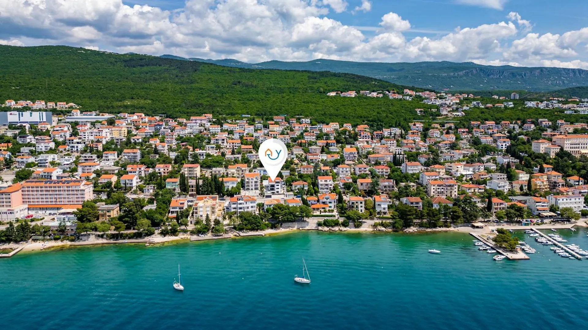 Spacious Pool Apartment Crikvenica - Happy Rentals Croatia